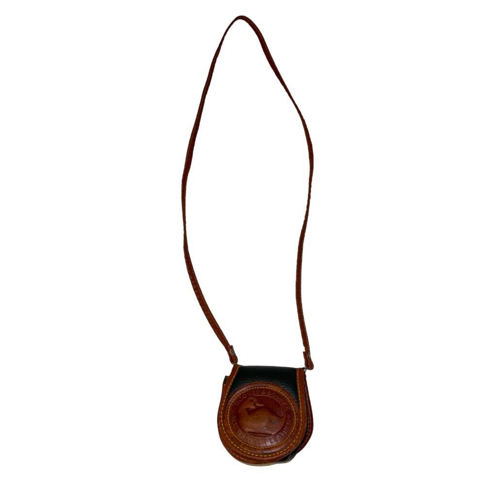 Dooney & Bourke “Big Duck” Vintage Green and Brown Leather Crossbody Pouch